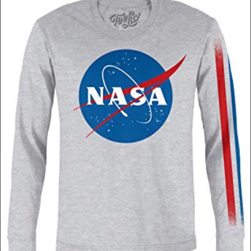 NASA Grey Sweatshirt with Sleeve Design